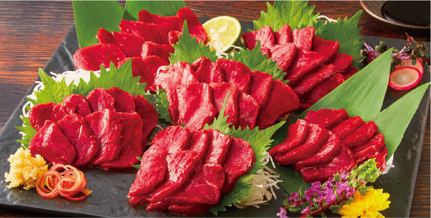 国産馬刺し赤身セット6人前300g馬刺しタレ付イメージ画像